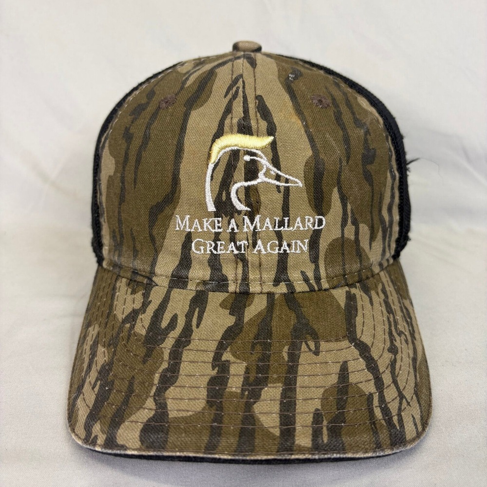 Outdoor Cap Trucker Hat Camo Mens OSFM Brown Make A Mallard Great Again Hat